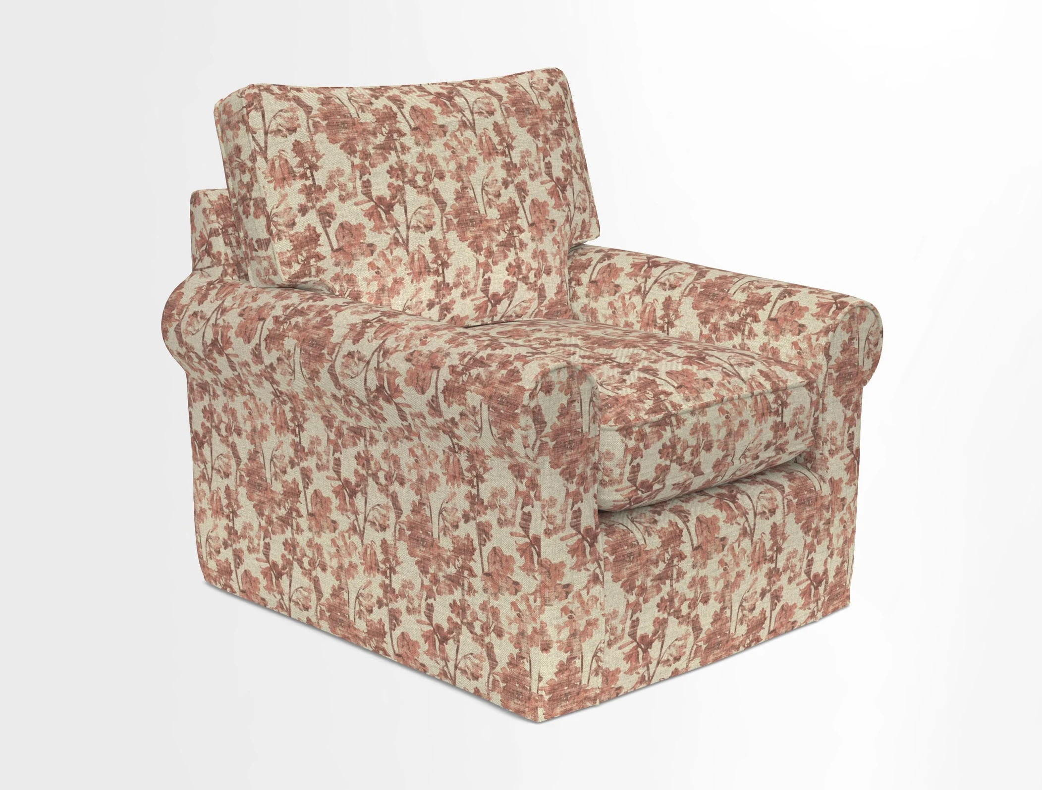 Bignor Chair in Two Tone Plain Biscuit. Loose cover option available