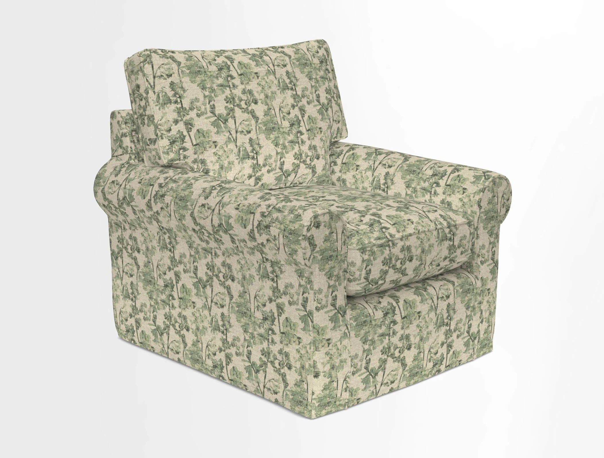 Bignor Chair in Two Tone Plain Biscuit. Loose cover option available