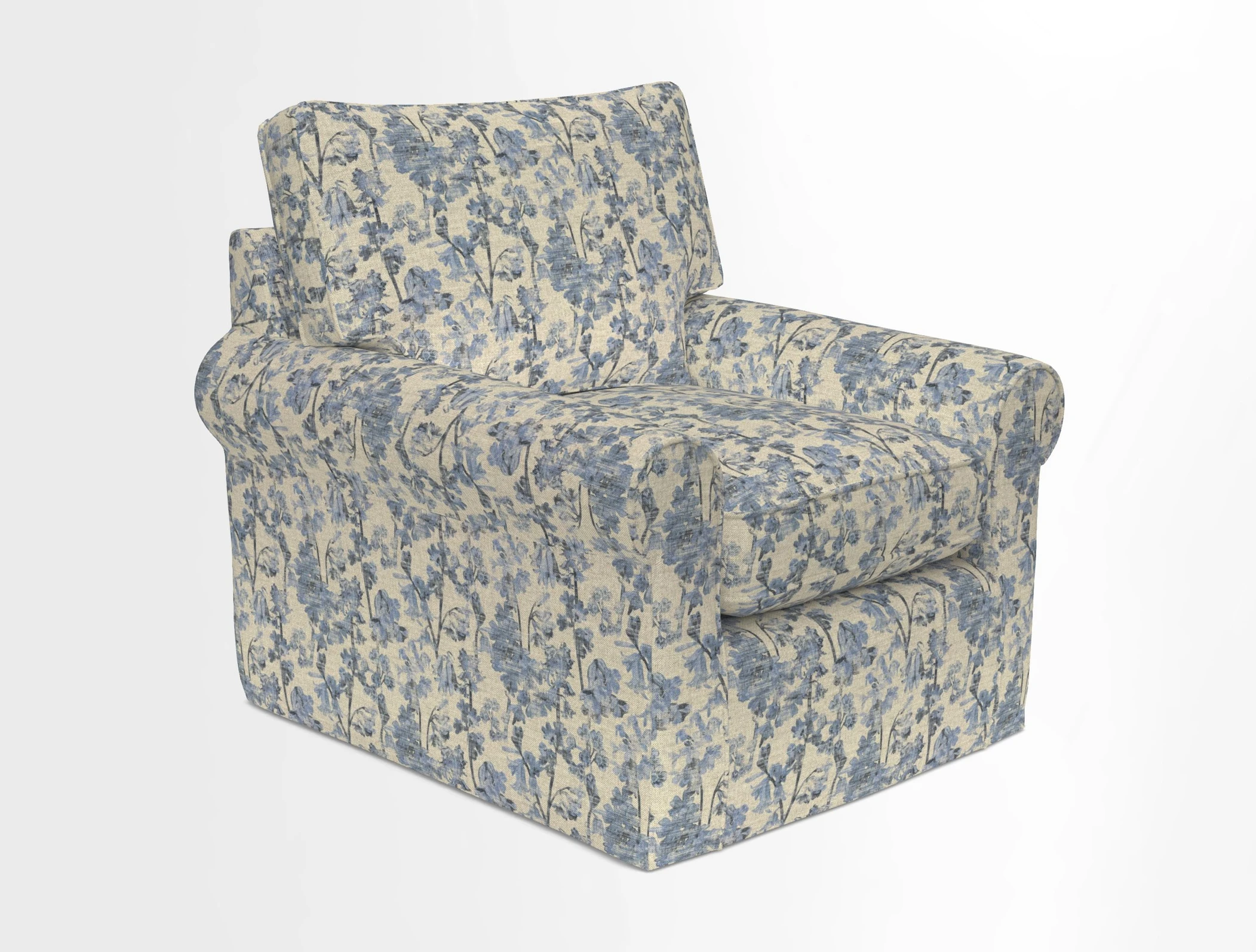 Bignor Chair in Two Tone Plain Biscuit. Loose cover option available