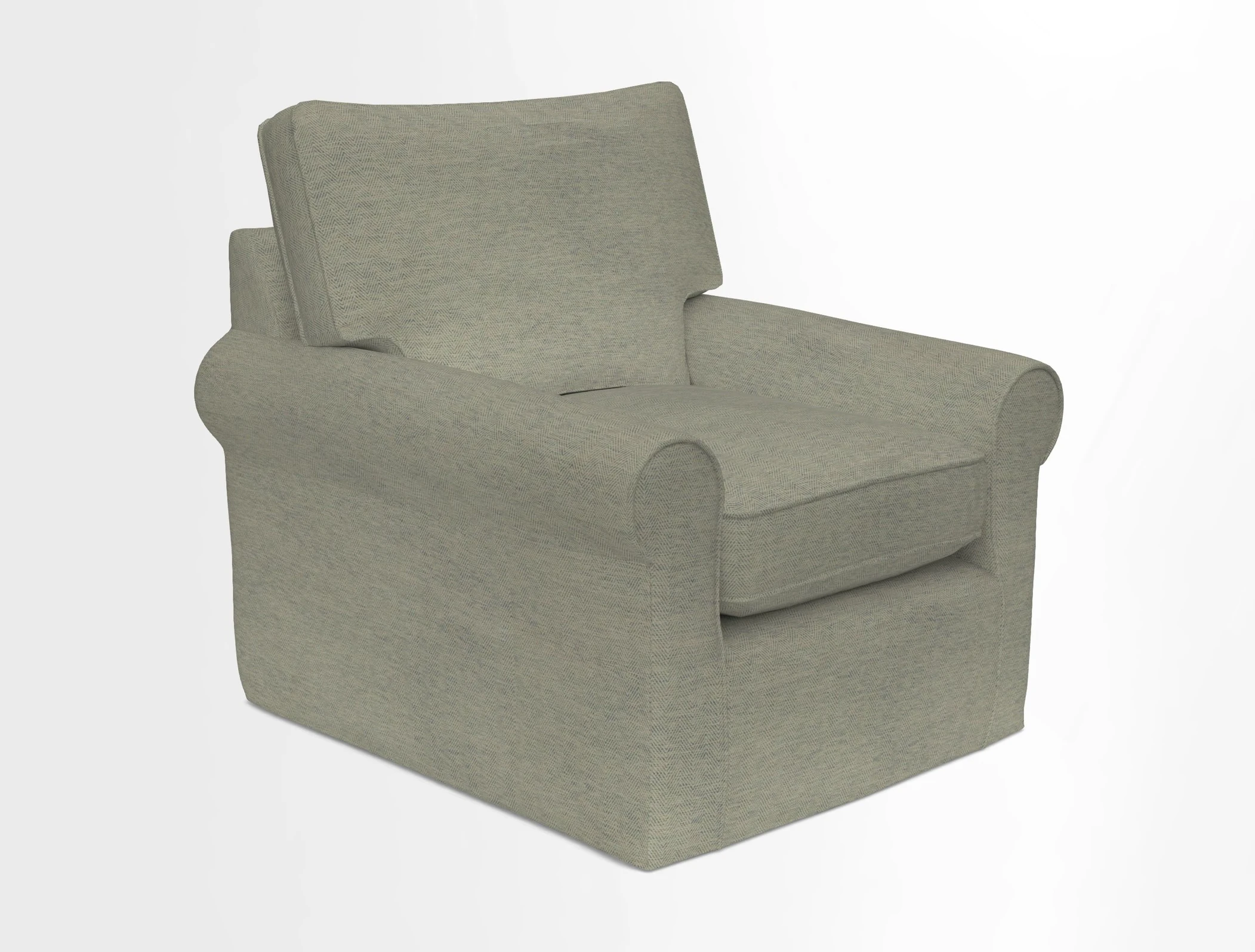 Bignor Chair in Two Tone Plain Biscuit. Loose cover option available