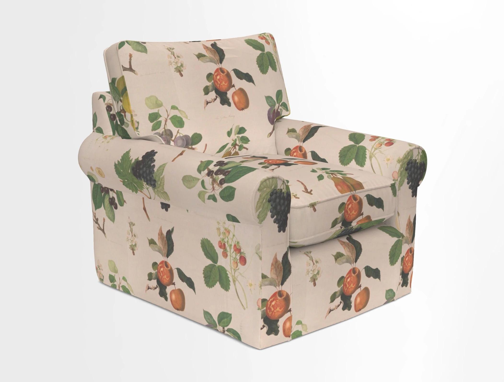 Bignor Chair in Two Tone Plain Biscuit. Loose cover option available