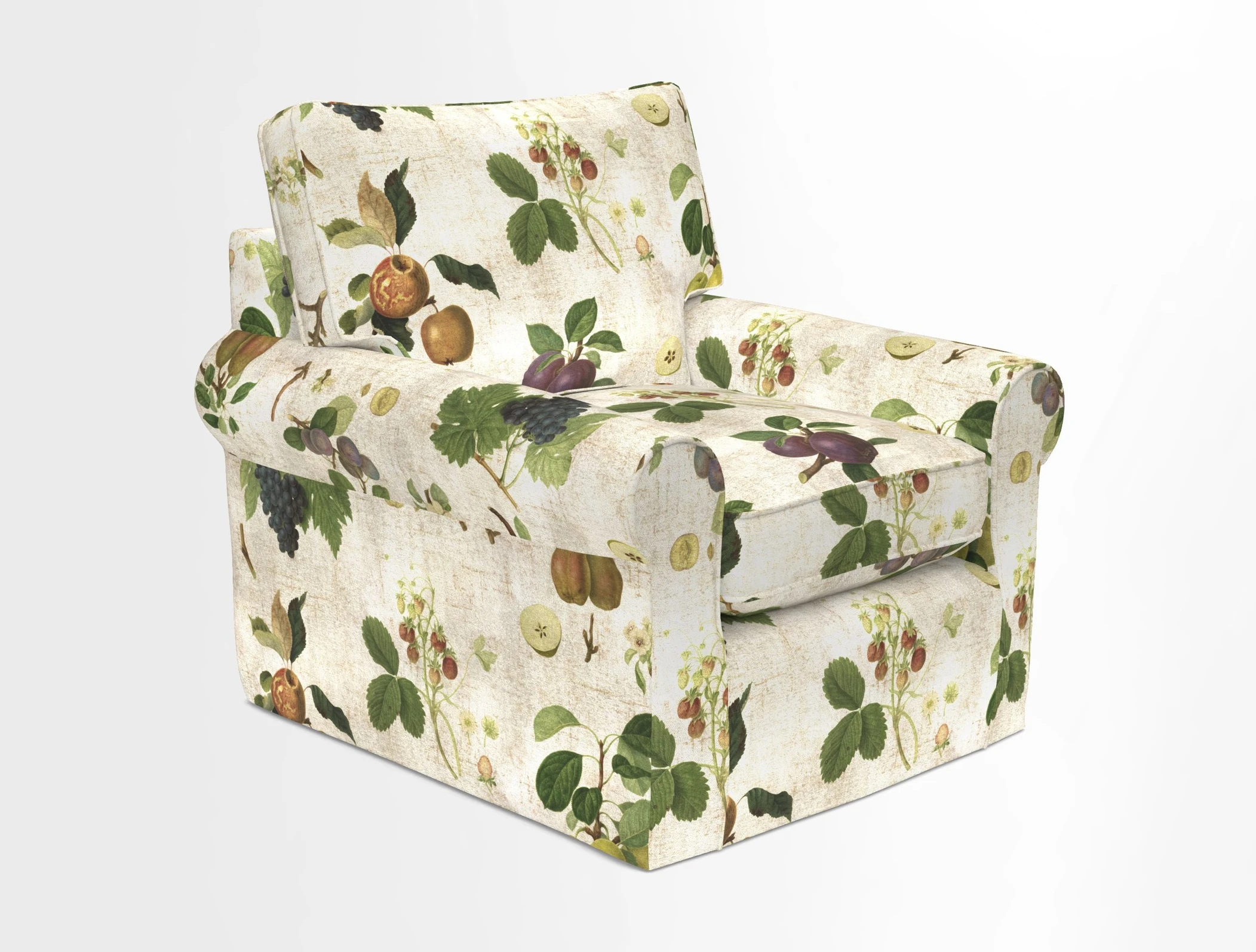 Bignor Chair in Two Tone Plain Biscuit. Loose cover option available
