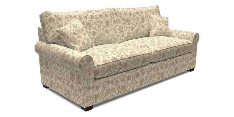 Bignor 3 Seater Sofa in V&A Drawn From Nature Oak Tree Gold. Loose cover option available