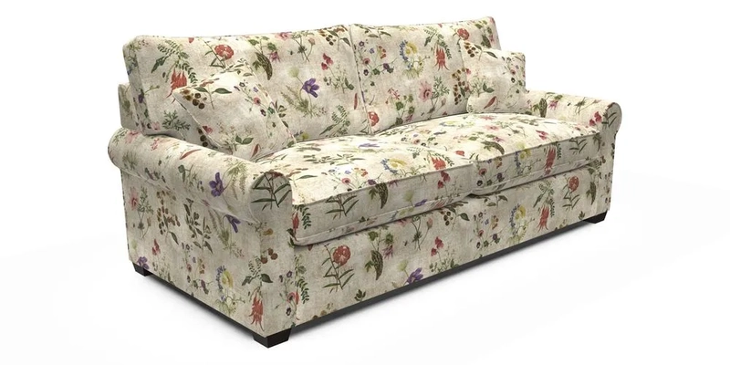 Bignor 3 Seater Sofa in V&A Drawn From Nature Oak Tree Gold. Loose cover option available