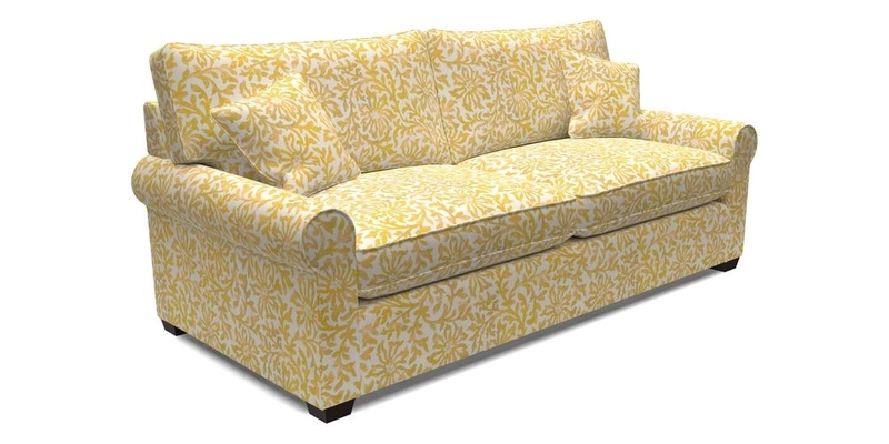 Bignor 3 Seater Sofa in V&A Drawn From Nature Oak Tree Gold. Loose cover option available