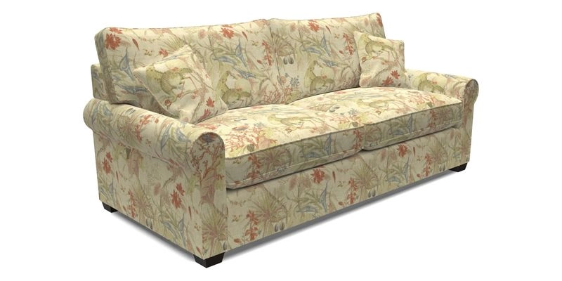 Bignor 3 Seater Sofa in V&A Drawn From Nature Oak Tree Gold. Loose cover option available
