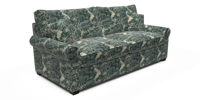 Bignor 3 Seater Sofa in V&A Drawn From Nature Oak Tree Gold. Loose cover option available