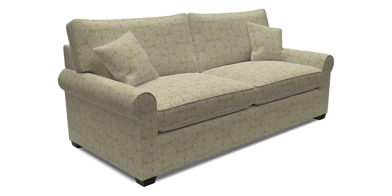 Bignor 3 Seater Sofa in V&A Drawn From Nature Oak Tree Gold. Loose cover option available