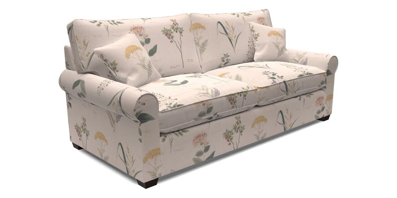 Bignor 3 Seater Sofa in V&A Drawn From Nature Oak Tree Gold. Loose cover option available