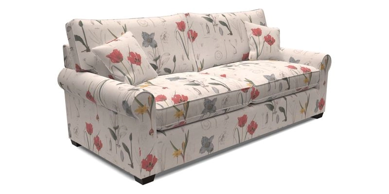 Bignor 3 Seater Sofa in V&A Drawn From Nature Oak Tree Gold