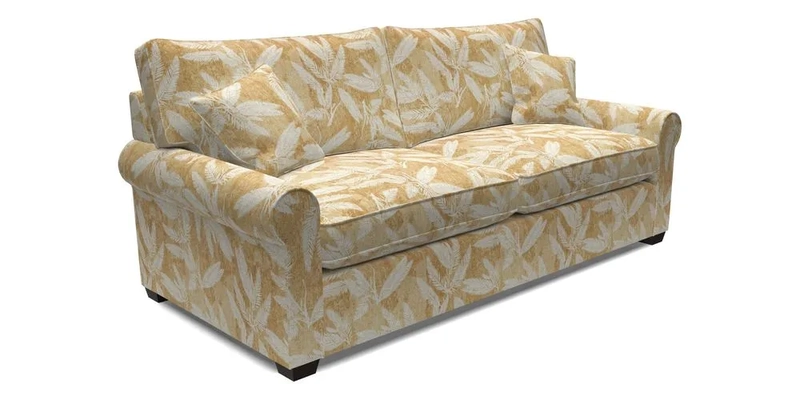Bignor 3 Seater Sofa in V&A Drawn From Nature Oak Tree Gold. Loose cover option available