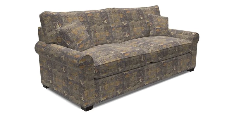 Bignor 3 Seater Sofa in V&A Drawn From Nature Oak Tree Gold. Loose cover option available