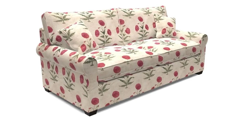 Bignor 3 Seater Sofa in V&A Drawn From Nature Oak Tree Gold. Loose cover option available