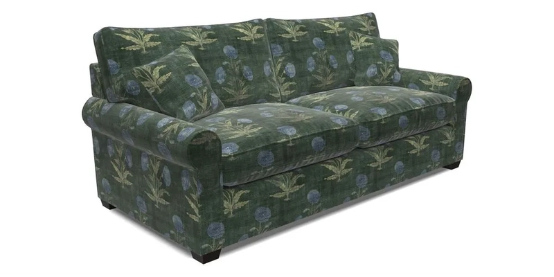Bignor 3 Seater Sofa in V&A Drawn From Nature Oak Tree Gold