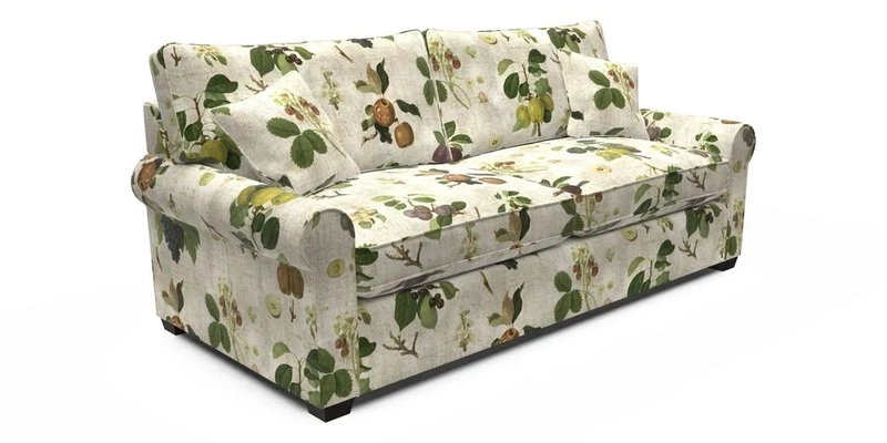 Bignor 3 Seater Sofa in V&A Drawn From Nature Oak Tree Gold