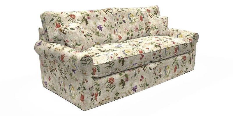 Bignor 3 Seater Sofa in V&A Drawn From Nature Oak Tree Gold. Loose cover option available