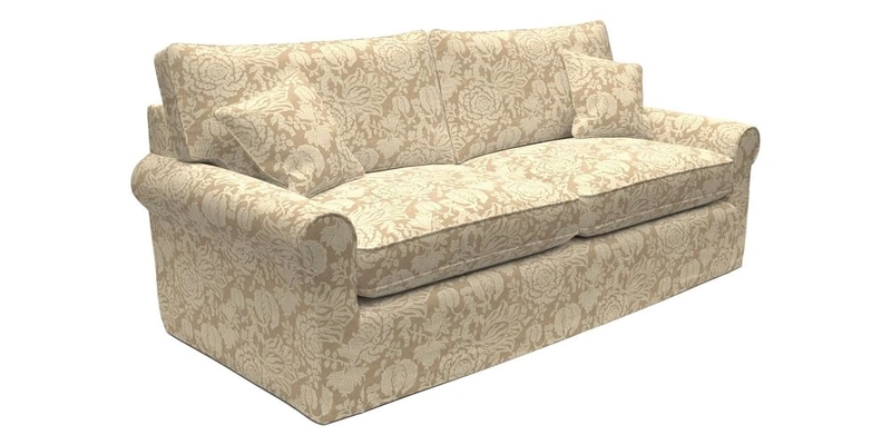 Bignor 3 Seater Sofa in V&A Drawn From Nature Oak Tree Gold. Loose cover option available