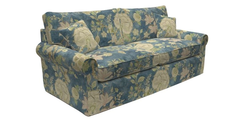 Bignor 3 Seater Sofa in V&A Drawn From Nature Oak Tree Gold. Loose cover option available