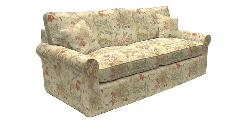 Bignor 3 Seater Sofa in V&A Drawn From Nature Oak Tree Gold. Loose cover option available