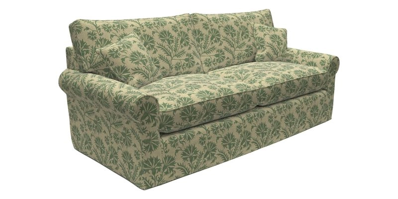 Bignor 3 Seater Sofa in V&A Drawn From Nature Oak Tree Gold. Loose cover option available