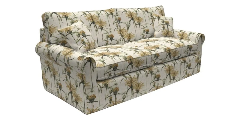 Bignor 3 Seater Sofa in V&A Drawn From Nature Oak Tree Gold. Loose cover option available