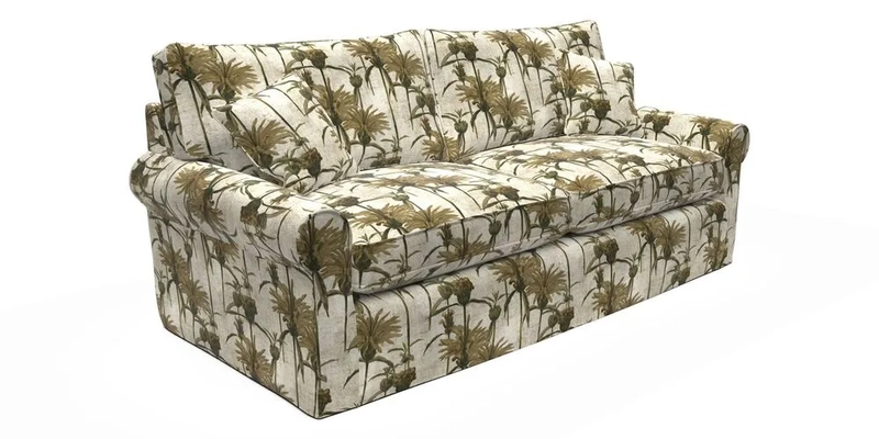 Bignor 3 Seater Sofa in V&A Drawn From Nature Oak Tree Gold