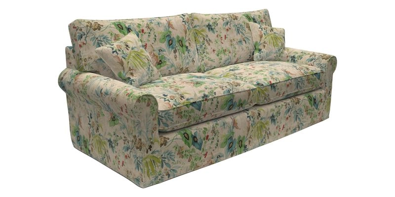 Bignor 3 Seater Sofa in V&A Drawn From Nature Oak Tree Gold