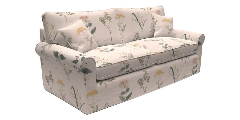 Bignor 3 Seater Sofa in V&A Drawn From Nature Oak Tree Gold. Loose cover option available
