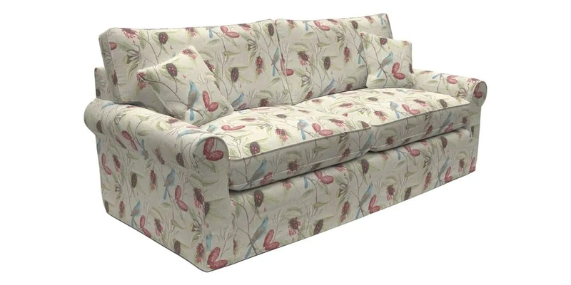 Bignor 3 Seater Sofa in V&A Drawn From Nature Oak Tree Gold. Loose cover option available