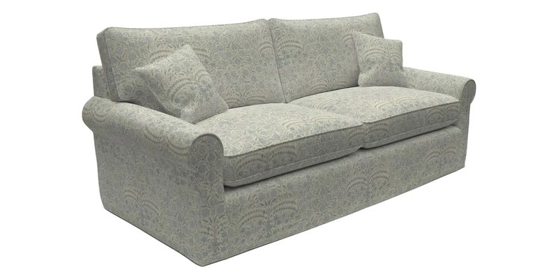 Bignor 3 Seater Sofa in V&A Drawn From Nature Oak Tree Gold. Loose cover option available