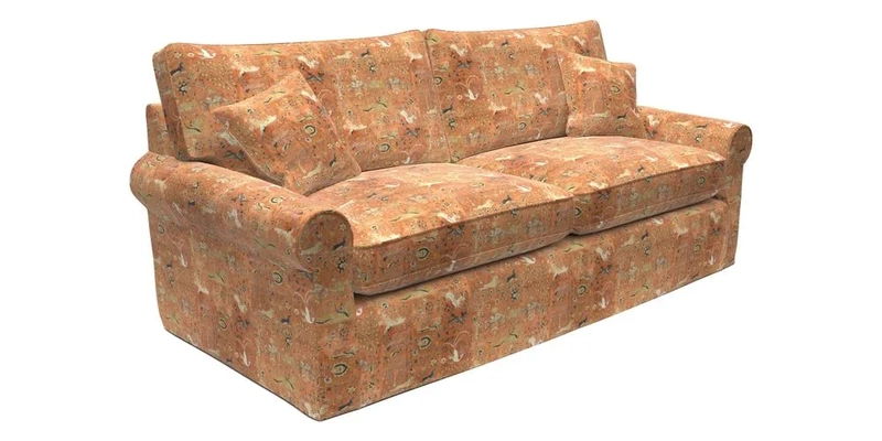 Bignor 3 Seater Sofa in V&A Drawn From Nature Oak Tree Gold