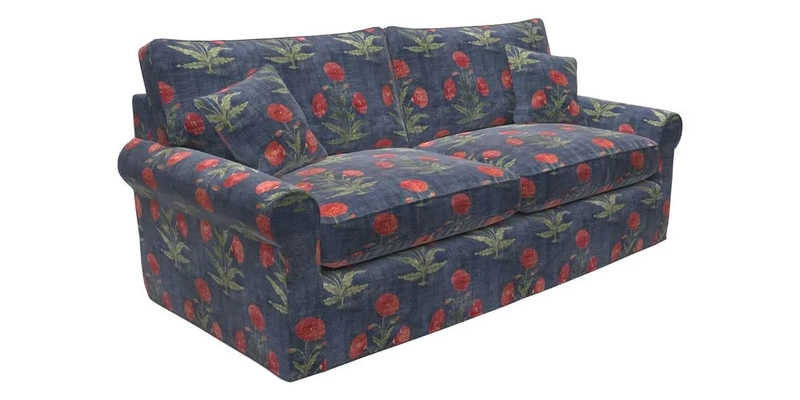 Bignor 3 Seater Sofa in V&A Drawn From Nature Oak Tree Gold. Loose cover option available