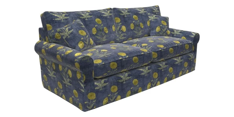 Bignor 3 Seater Sofa in V&A Drawn From Nature Oak Tree Gold. Loose cover option available