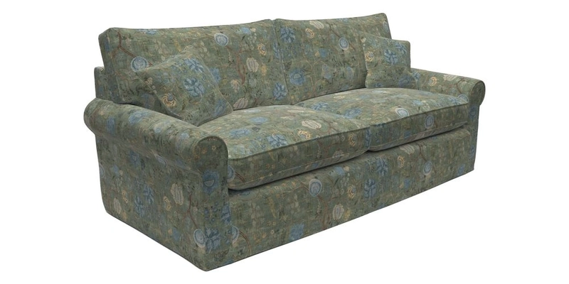 Bignor 3 Seater Sofa in V&A Drawn From Nature Oak Tree Gold. Loose cover option available