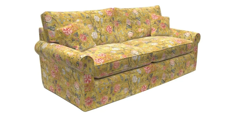 Bignor 3 Seater Sofa in V&A Drawn From Nature Oak Tree Gold