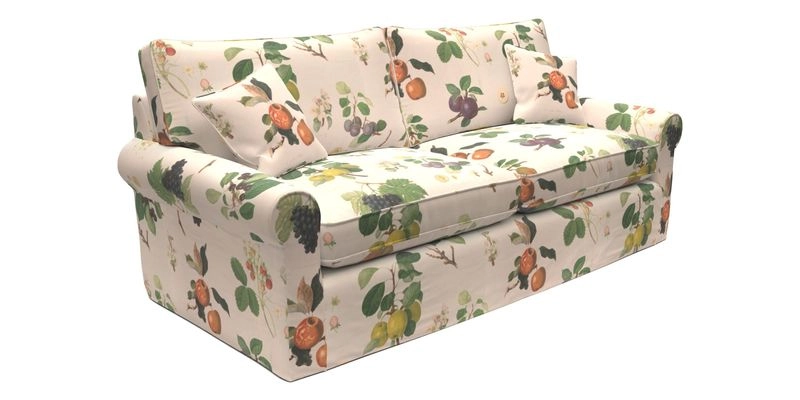 Bignor 3 Seater Sofa in V&A Drawn From Nature Oak Tree Gold. Loose cover option available