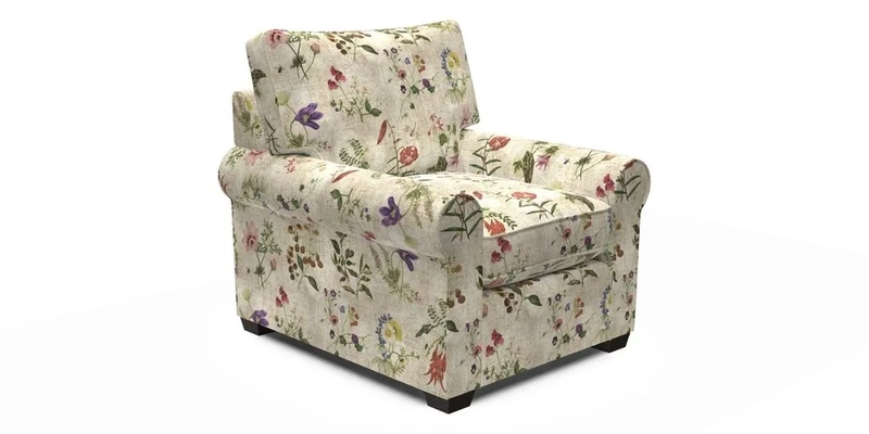 Bignor Chair in Two Tone Plain Biscuit. Loose cover option available