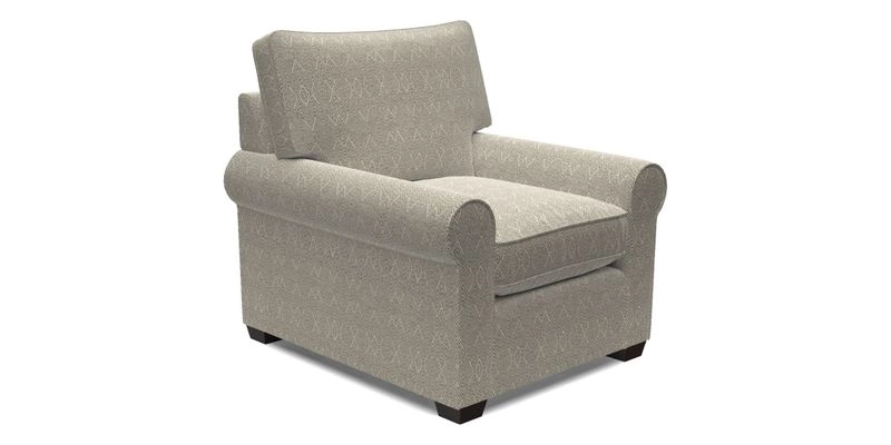 Bignor Chair in Two Tone Plain Biscuit. Loose cover option available