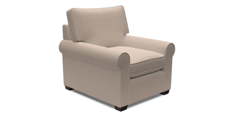 Bignor Chair in Two Tone Plain Biscuit. Loose cover option available