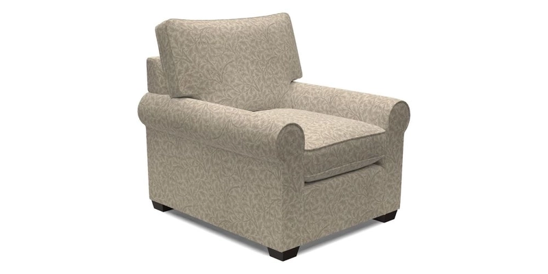 Bignor Chair in Two Tone Plain Biscuit. Loose cover option available