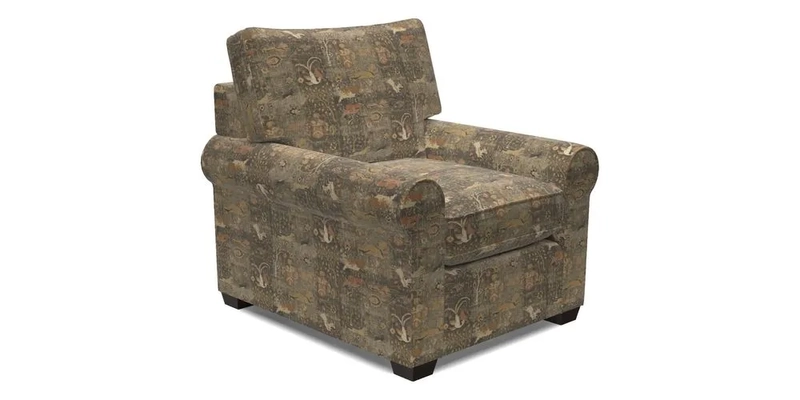 Bignor Chair in Two Tone Plain Biscuit. Loose cover option available