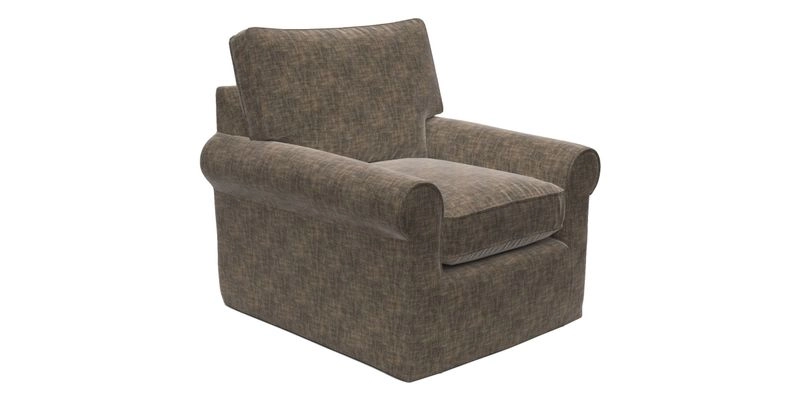 Bignor Chair in Two Tone Plain Biscuit. Loose cover option available