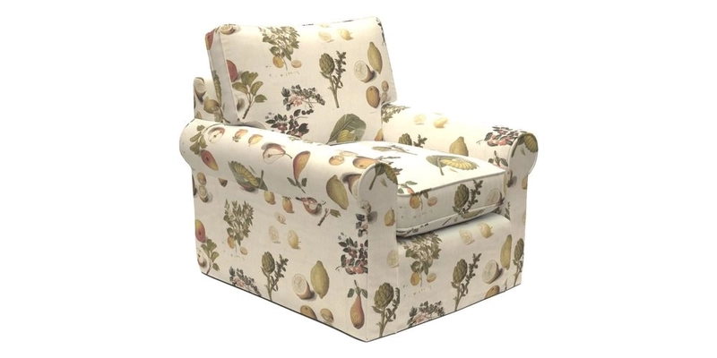Bignor Chair in Two Tone Plain Biscuit. Loose cover option available