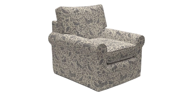 Bignor Chair in Two Tone Plain Biscuit. Loose cover option available