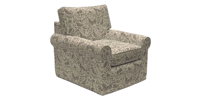 Bignor Chair in Two Tone Plain Biscuit. Loose cover option available