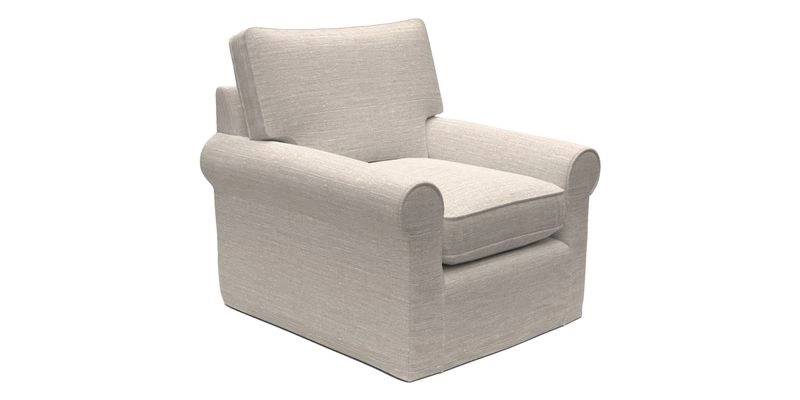 Bignor Chair in Two Tone Plain Biscuit. Loose cover option available