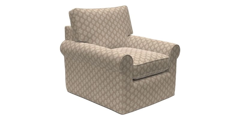 Bignor Chair in Two Tone Plain Biscuit. Loose cover option available