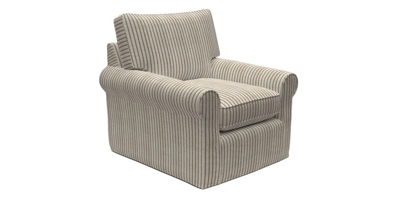 Bignor Chair in Two Tone Plain Biscuit. Loose cover option available