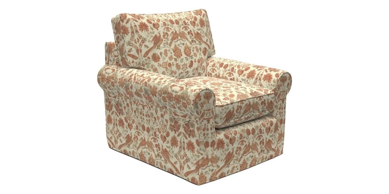 Bignor Chair in Two Tone Plain Biscuit. Loose cover option available