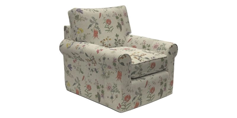 Bignor Chair in Two Tone Plain Biscuit. Loose cover option available